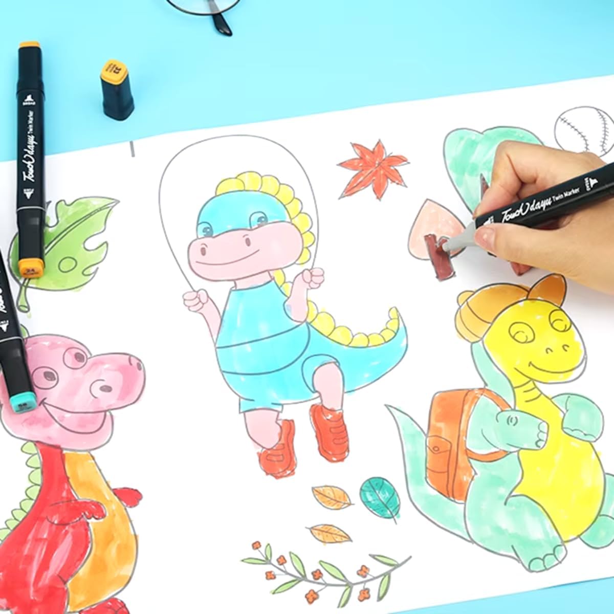 Conjunto de Canetinhas Touch Ponta Dupla Profissional Para Colorir Desenhos 36 Cores
