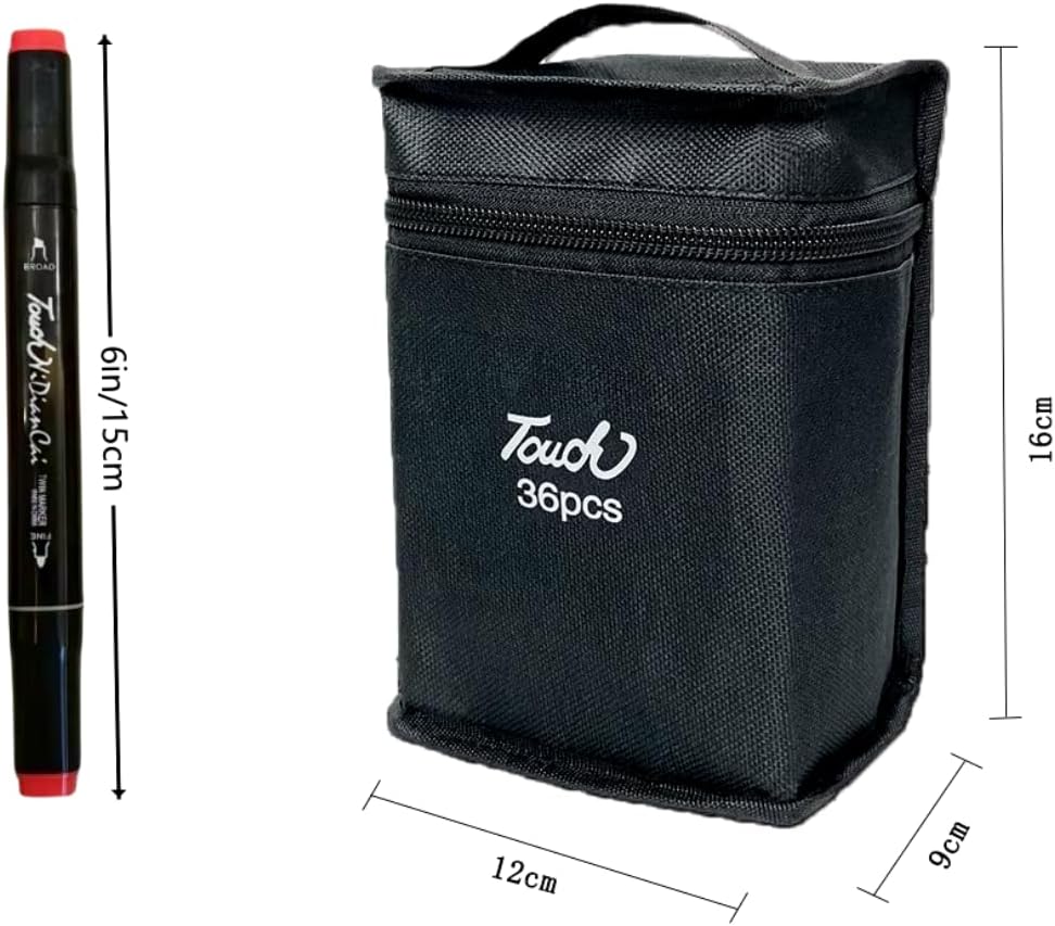 Conjunto de Canetinhas Touch Ponta Dupla Profissional Para Colorir Desenhos 36 Cores