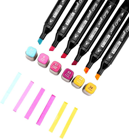 Conjunto de Canetinhas Touch Ponta Dupla Profissional Para Colorir Desenhos 36 Cores