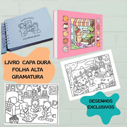 Kit de Canetas Touch Ponta Dupla Profissional 24 cores + Livro Bobbie Goods (BRINDE)
